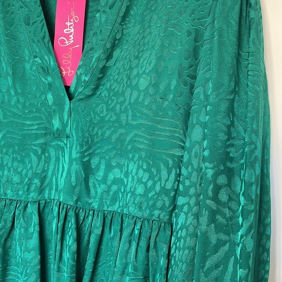LILLY PULITZER JAYLENE JACQUARD EVERGREEN PARTY ANIMAL TOP ~ NWT - Picture 7 of 16